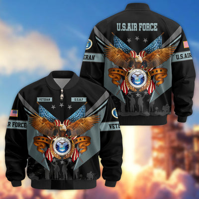 Premium US Veterans Bomber Jacket, Gifts For US Veterans