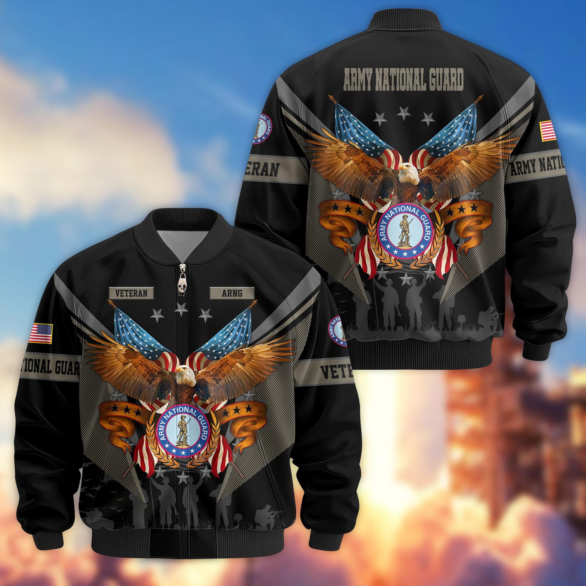 Premium US Veterans Bomber Jacket, Gifts For US Veterans