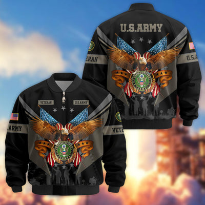 Premium US Veterans Bomber Jacket, Gifts For US Veterans