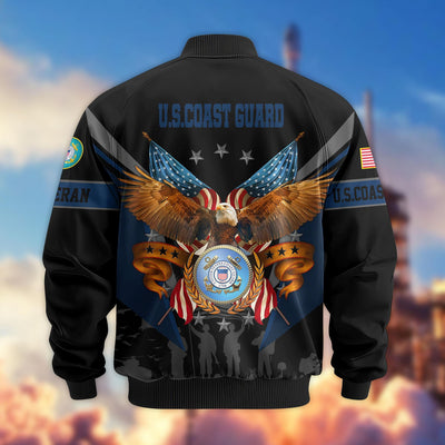 Premium US Veterans Bomber Jacket, Gifts For US Veterans