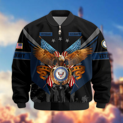 Premium US Veterans Bomber Jacket, Gifts For US Veterans
