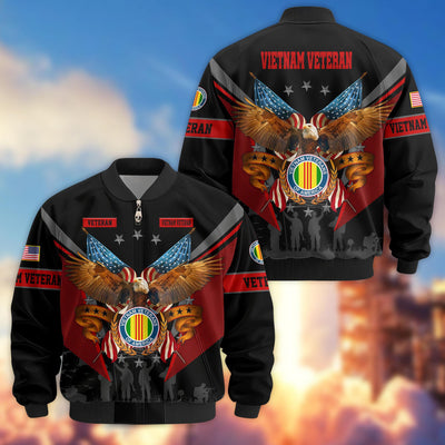 Premium US Veterans Bomber Jacket, Gifts For US Veterans