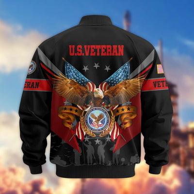 Premium US Veterans Bomber Jacket, Gifts For US Veterans