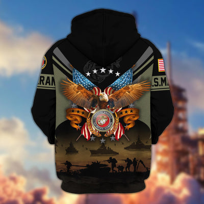 Premium US Veterans Zip Hoodie, Gifts For US Veterans