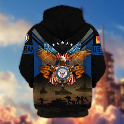 Premium US Veterans Zip Hoodie, Gifts For US Veterans