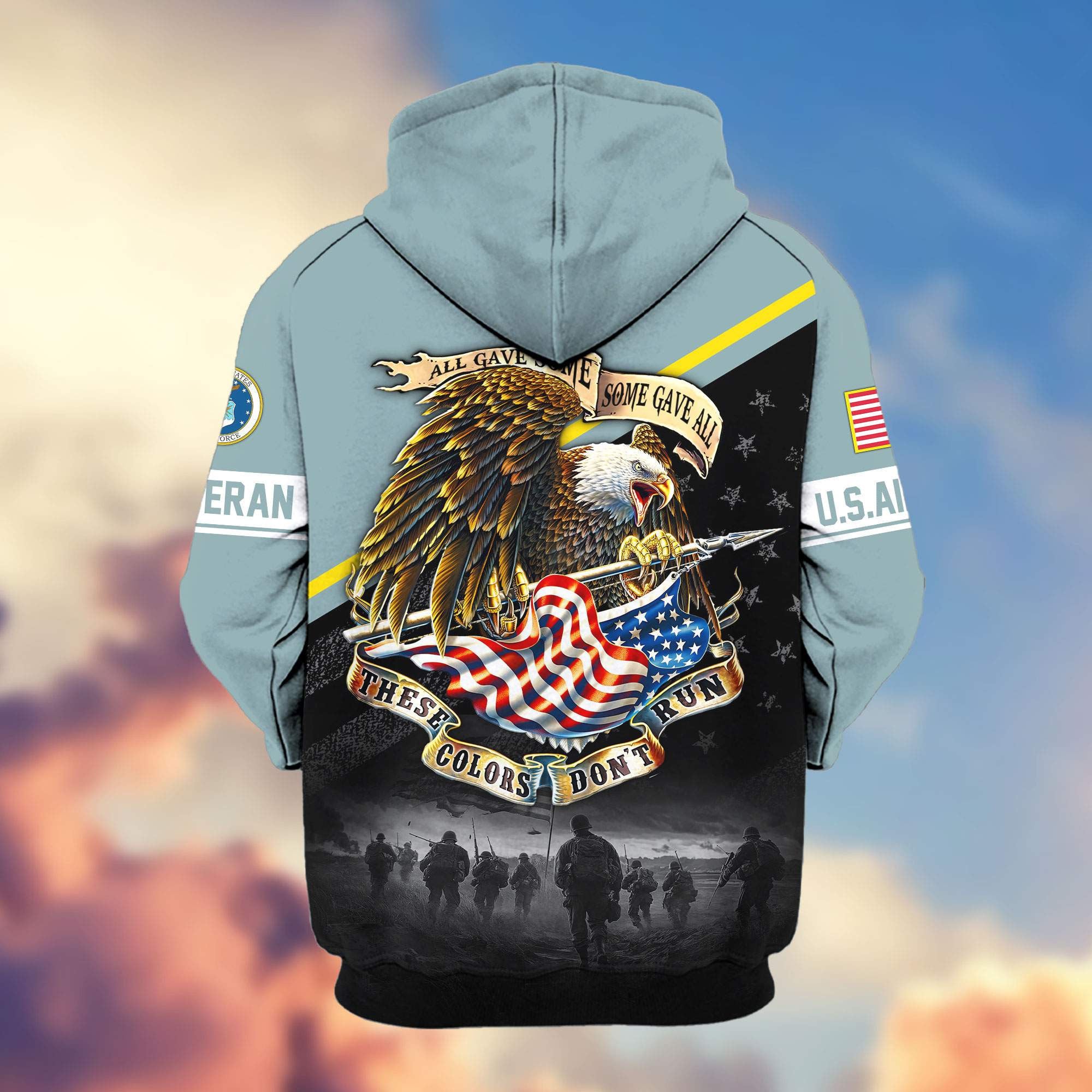 Premium US Veterans Zip Hoodie, Gifts For US Veterans