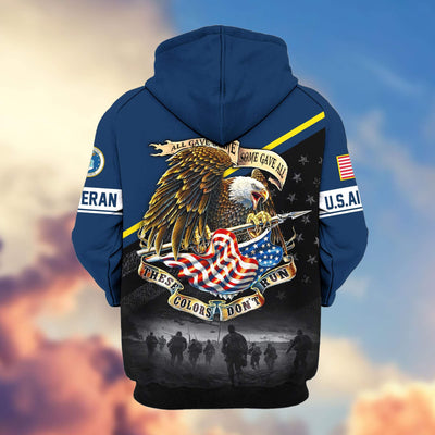 Premium US Veterans Zip Hoodie, Gifts For US Veterans