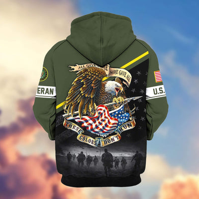 Premium US Veterans Zip Hoodie, Gifts For US Veterans