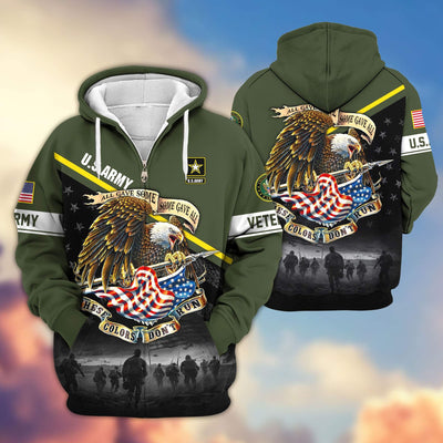 Premium US Veterans Zip Hoodie, Gifts For US Veterans
