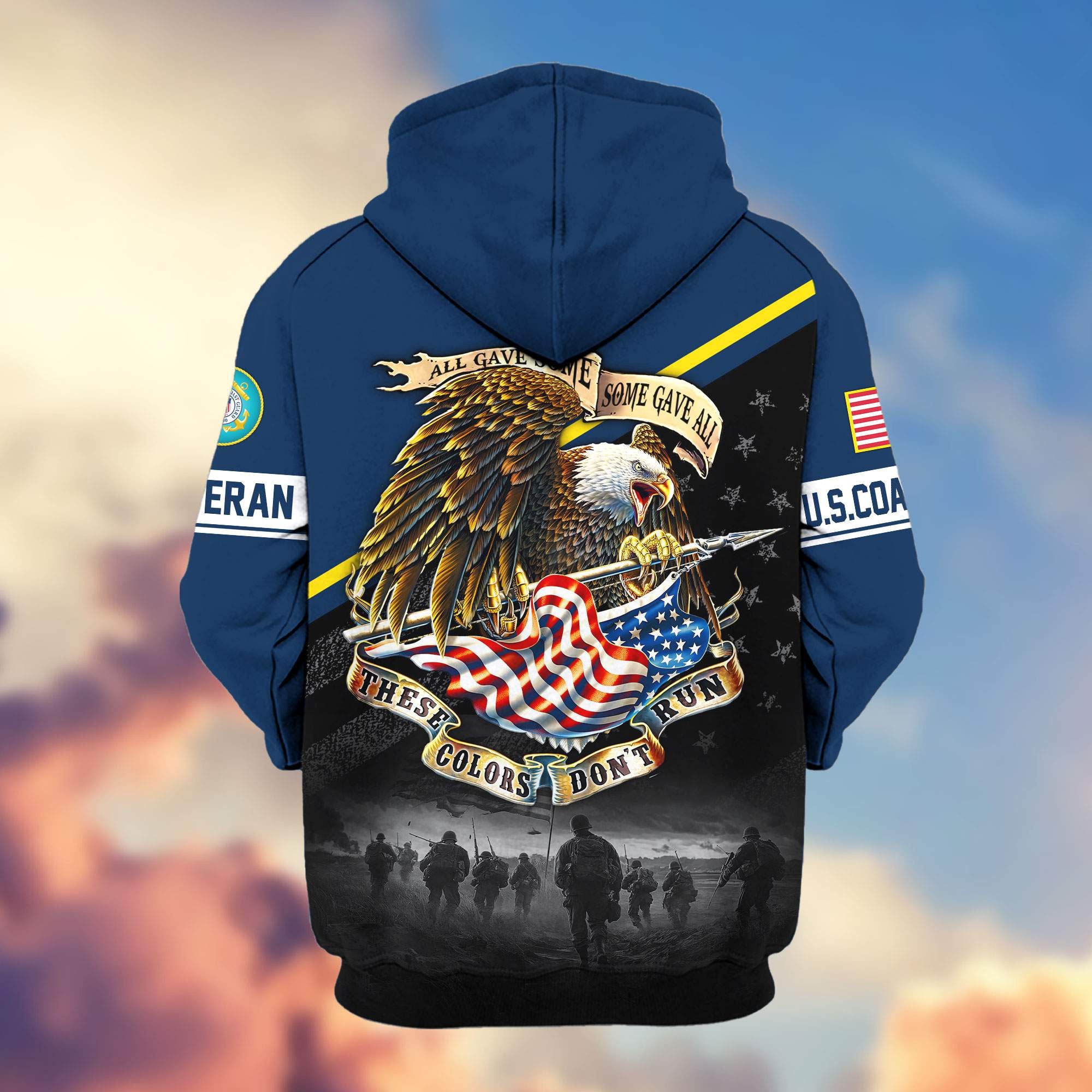 Premium US Veterans Zip Hoodie, Gifts For US Veterans