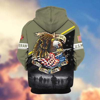 Premium US Veterans Zip Hoodie, Gifts For US Veterans