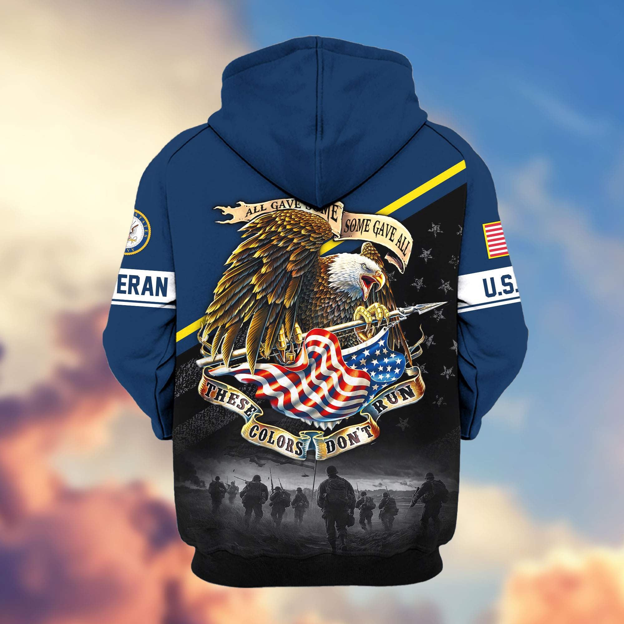 Premium US Veterans Zip Hoodie, Gifts For US Veterans