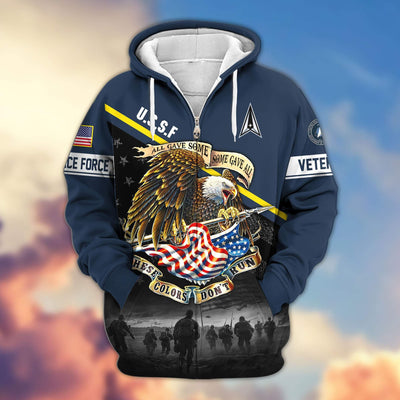 Premium US Veterans Zip Hoodie, Gifts For US Veterans