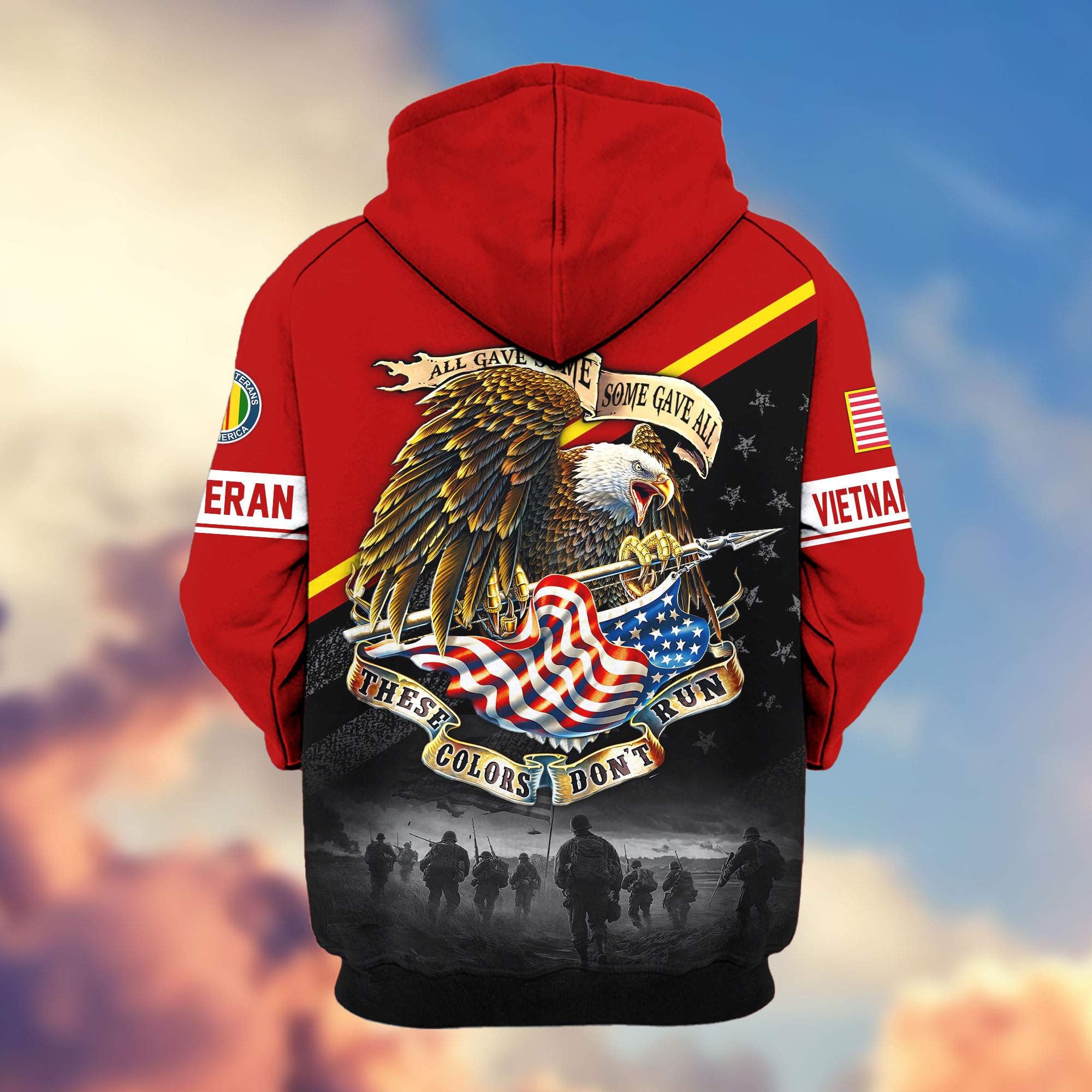 Premium US Veterans Zip Hoodie, Gifts For US Veterans