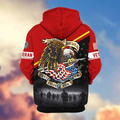 Premium US Veterans Zip Hoodie, Gifts For US Veterans