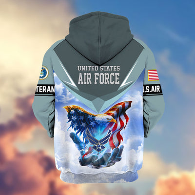 Premium US Veterans Zip Hoodie, Gifts For US Veterans