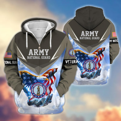 Premium US Veterans Zip Hoodie, Gifts For US Veterans