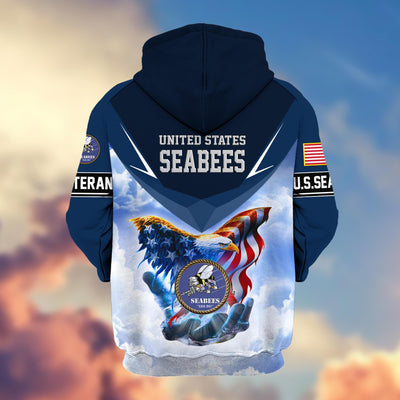 Premium US Veterans Zip Hoodie, Gifts For US Veterans