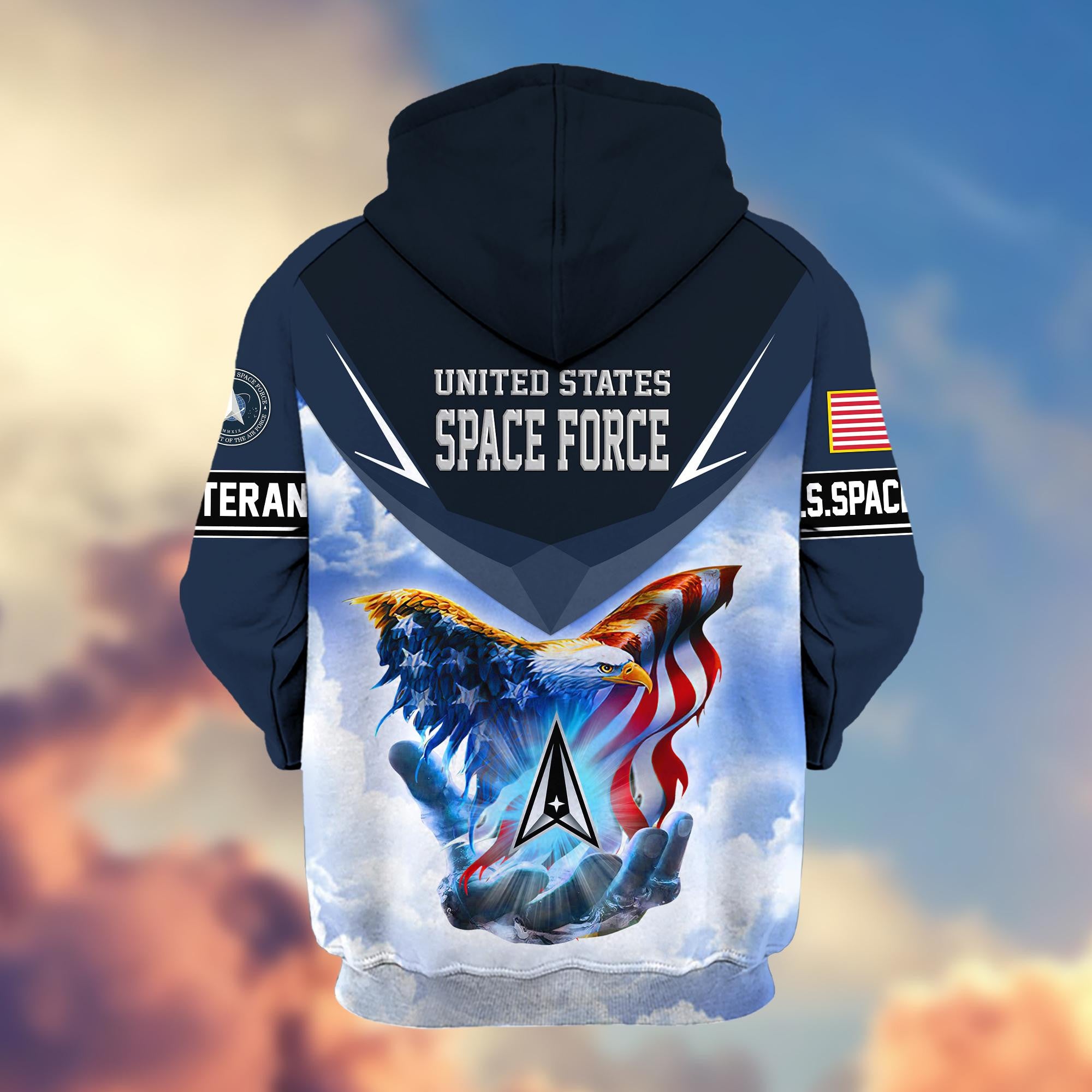 Premium US Veterans Zip Hoodie, Gifts For US Veterans