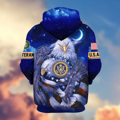 Premium US Veterans Zip Hoodie, Gifts For US Veterans