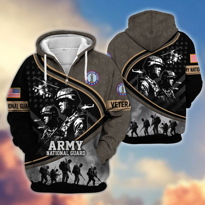 Premium Honoring All Who Served US Veterans Zip Hoodie, Gifts For US Veterans