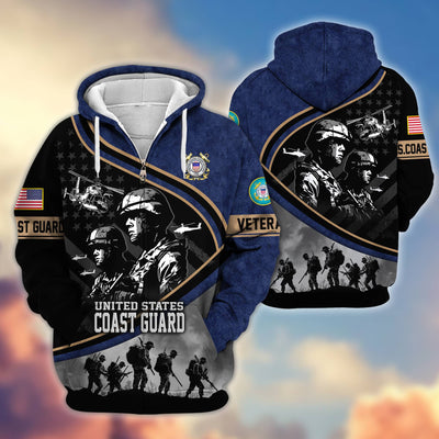 Premium Honoring All Who Served US Veterans Zip Hoodie, Gifts For US Veterans
