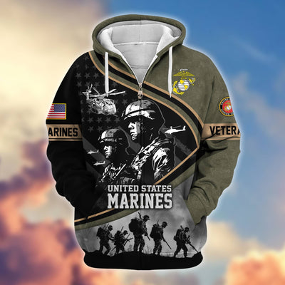 Premium Honoring All Who Served US Veterans Zip Hoodie, Gifts For US Veterans