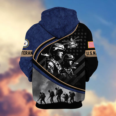 Premium Honoring All Who Served US Veterans Zip Hoodie, Gifts For US Veterans