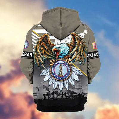 Premium Proudly Served US Veterans Zip Hoodie, Gifts For US Veterans