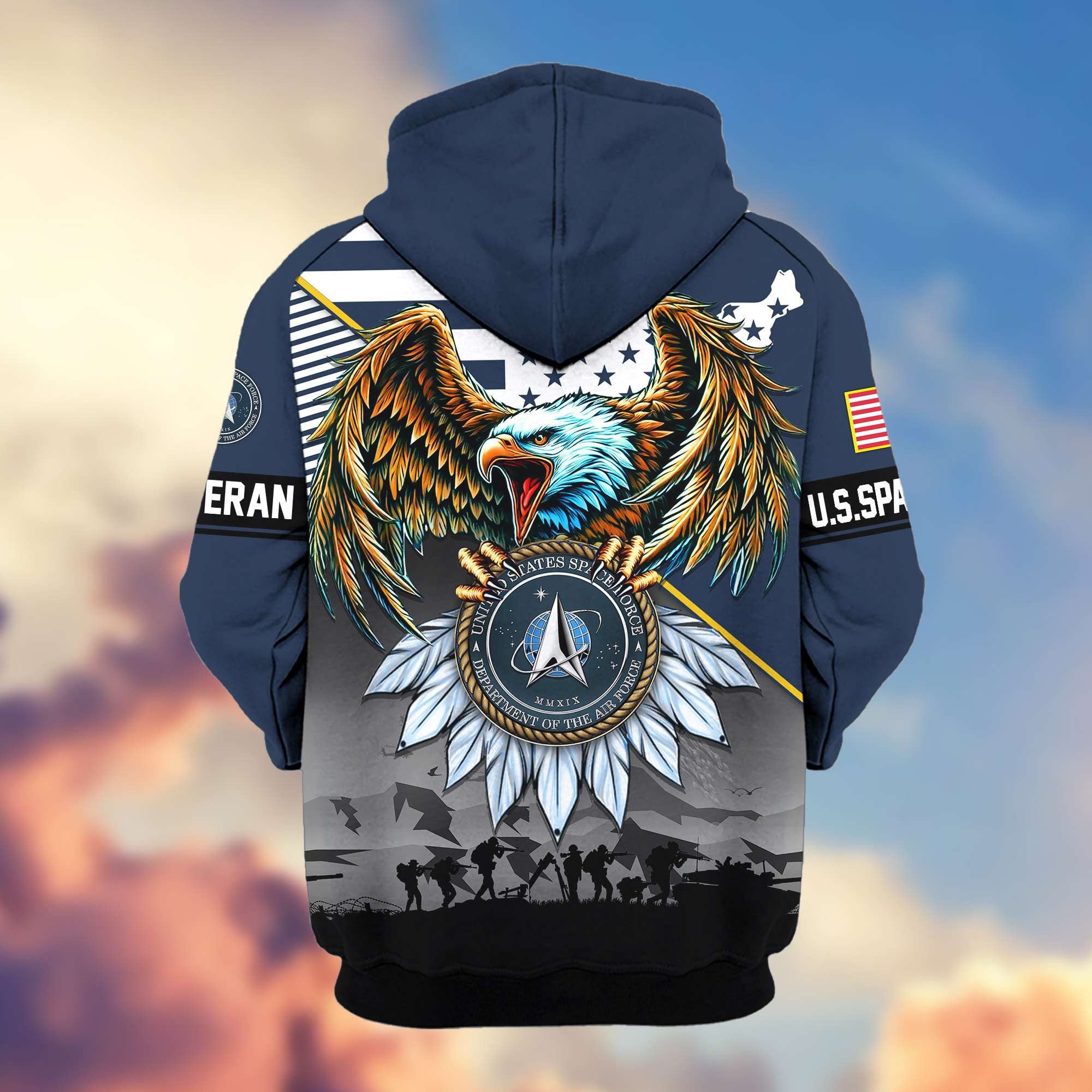 Premium Proudly Served US Veterans Zip Hoodie, Gifts For US Veterans