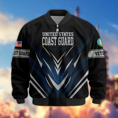 Premium Respect The Flag US Veterans Bomber Jacket, Gifts For US Veterans