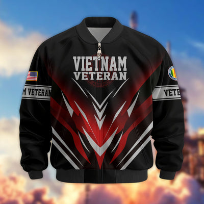 Premium Respect The Flag US Veterans Bomber Jacket, Gifts For US Veterans