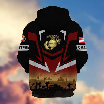 Premium Proudly Served US Veterans Zip Hoodie, Gifts For US Veterans