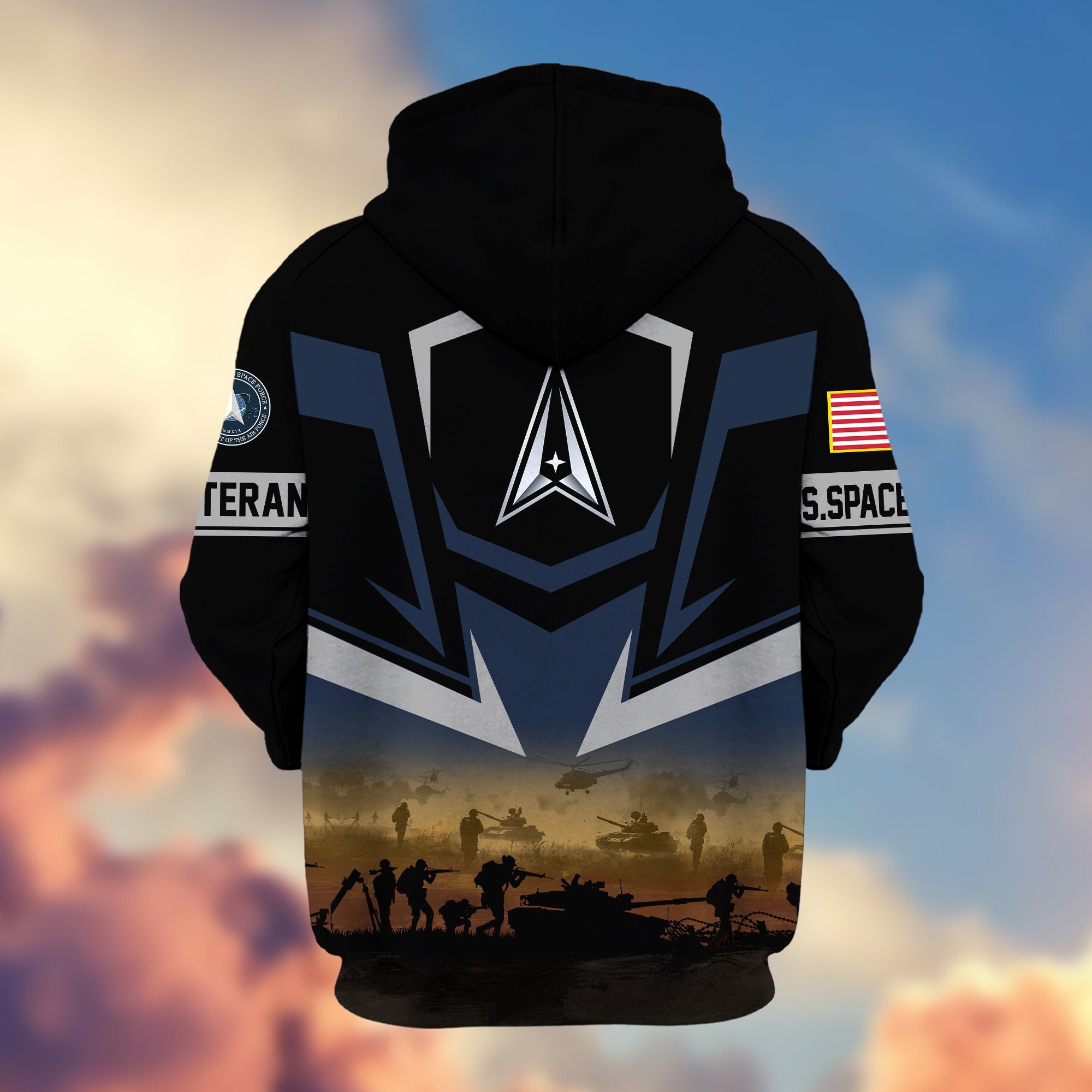 Premium Proudly Served US Veterans Zip Hoodie, Gifts For US Veterans