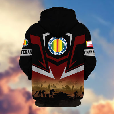 Premium Proudly Served US Veterans Zip Hoodie, Gifts For US Veterans