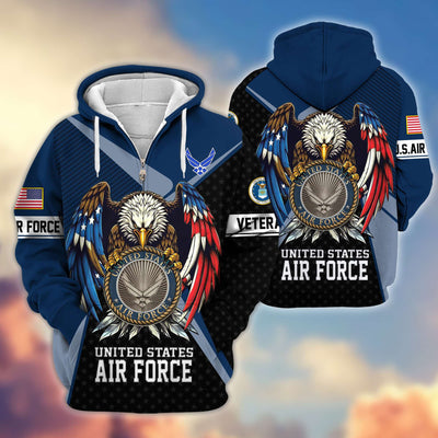 Premium US Veterans Zip Hoodie, Gifts For US Veterans
