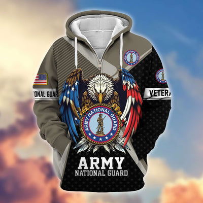Premium US Veterans Zip Hoodie, Gifts For US Veterans