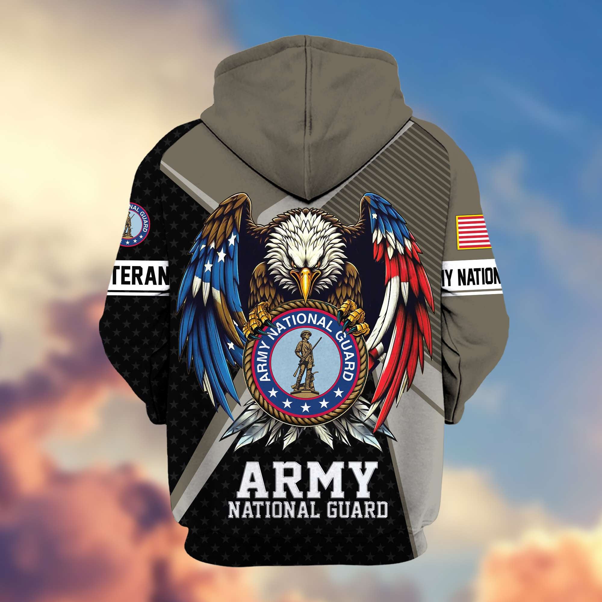 Premium US Veterans Zip Hoodie, Gifts For US Veterans
