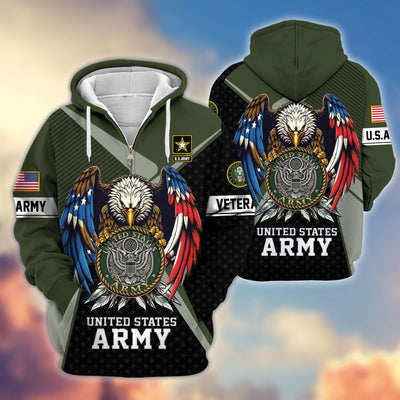 Premium US Veterans Zip Hoodie, Gifts For US Veterans