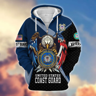 Premium US Veterans Zip Hoodie, Gifts For US Veterans