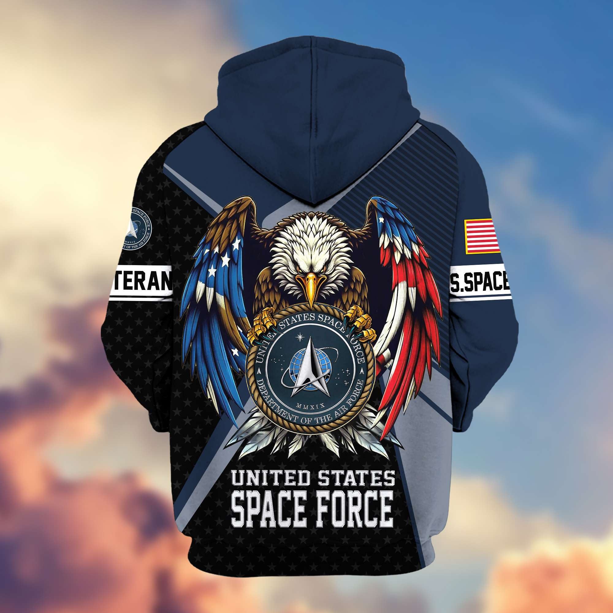 Premium US Veterans Zip Hoodie, Gifts For US Veterans