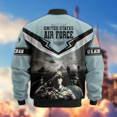 Premium Honoring All Who Served US Veterans Bomber Jacket, Gifts For US Veterans