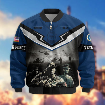 Premium Honoring All Who Served US Veterans Bomber Jacket, Gifts For US Veterans