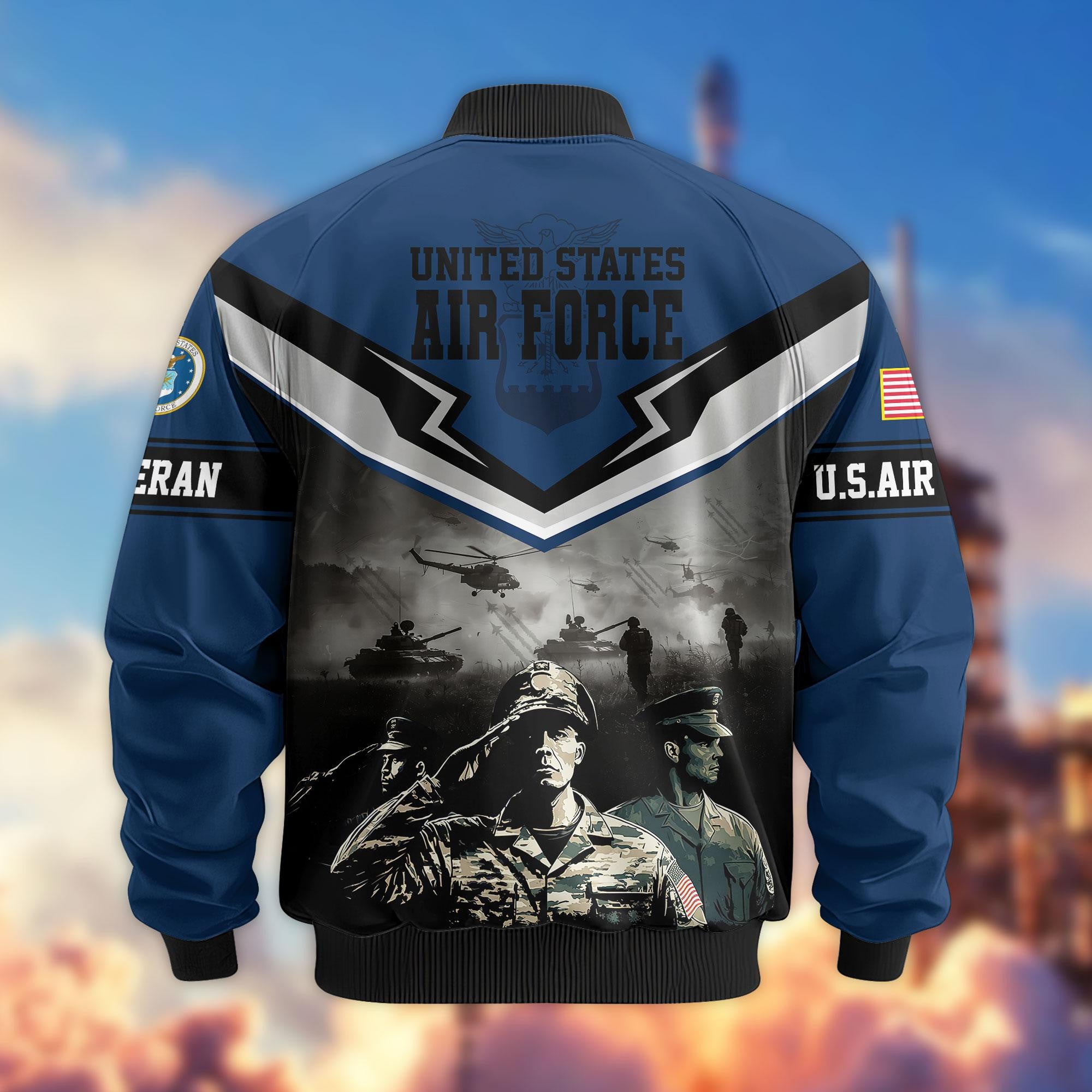 Premium Honoring All Who Served US Veterans Bomber Jacket, Gifts For US Veterans