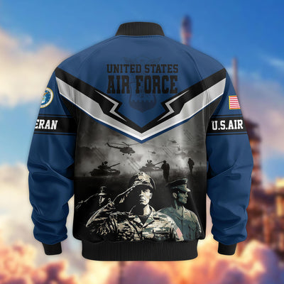Premium Honoring All Who Served US Veterans Bomber Jacket, Gifts For US Veterans