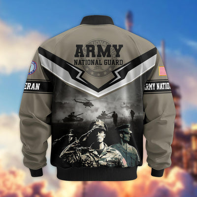 Premium Honoring All Who Served US Veterans Bomber Jacket, Gifts For US Veterans