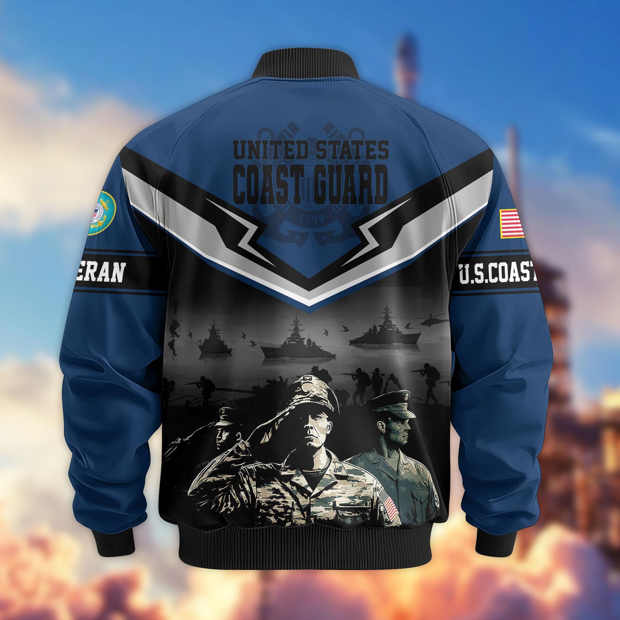 Premium Honoring All Who Served US Veterans Bomber Jacket, Gifts For US Veterans