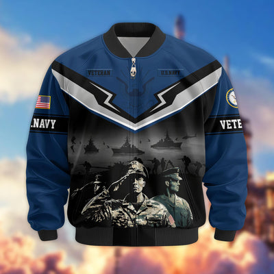 Premium Honoring All Who Served US Veterans Bomber Jacket, Gifts For US Veterans