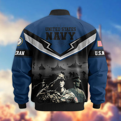Premium Honoring All Who Served US Veterans Bomber Jacket, Gifts For US Veterans
