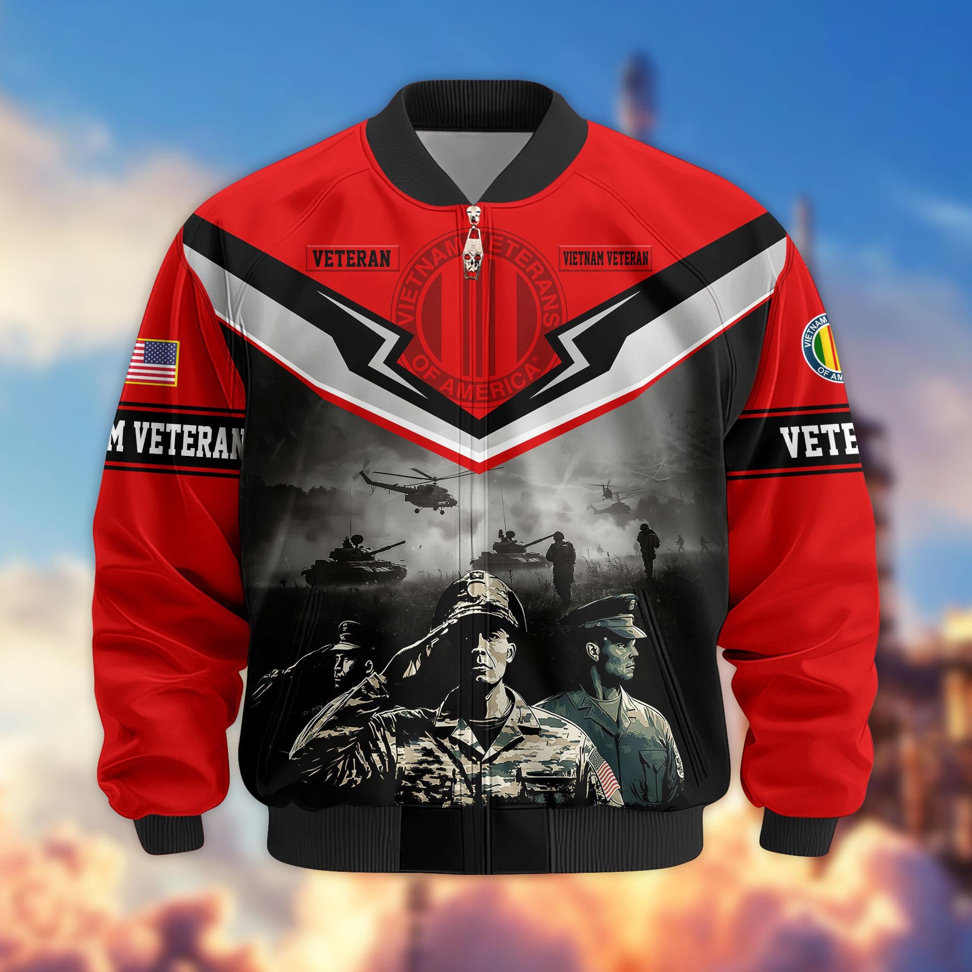 Premium Honoring All Who Served US Veterans Bomber Jacket, Gifts For US Veterans